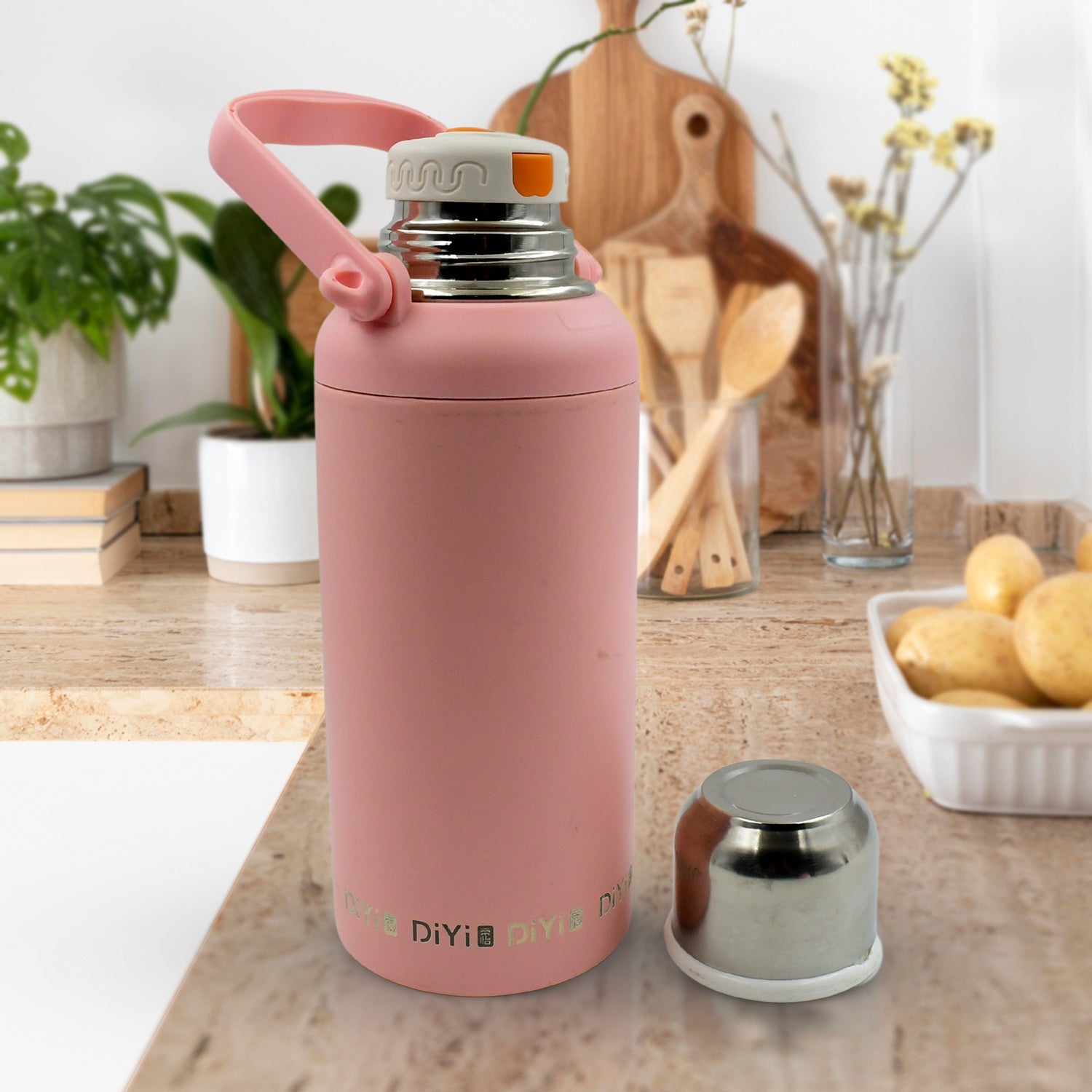 13036 Stainless Steel tumblers 316 Stainless Steel, Vacuum Insulated Cup / Bottle, Portable Travel Kettle / Water Bottle with Handle, Outdoor Large Capacity Sports Kettle Cups / Bottle (1300 ML) 13036 Stainless Steel tumblers 316 Stainless Steel, Vacuum Insulated Cup / Bottle, Portable Travel Kettle / Water Bottle with Handle, Outdoor Large Capacity Sports Kettle Cups / Bottle (1300 ML)